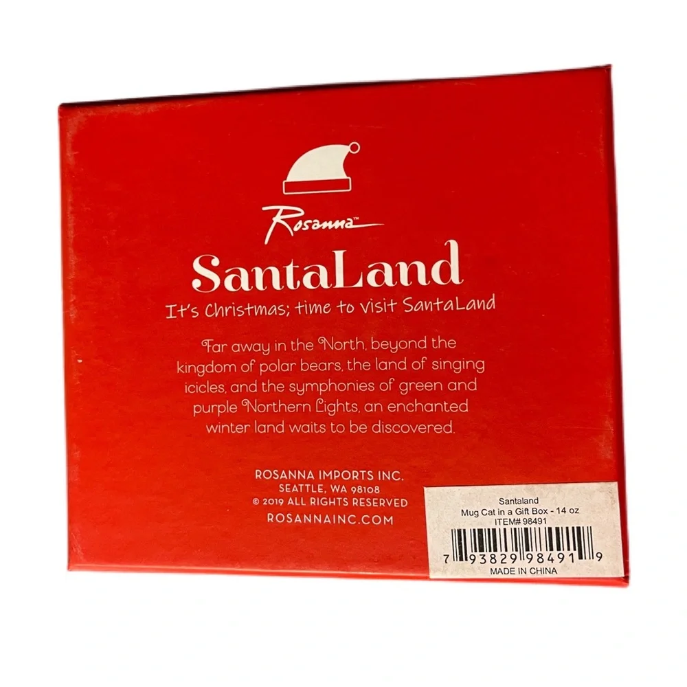 Rosanna Santaland “Santa Claws” Cat Mug in Gift Box - Picture 3 of 5